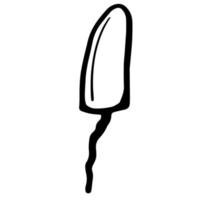 scarabocchio nero del tampone. illustrazione di accessori per il bagno disegnati a mano. illustrazione di arte della linea del tampone vettore