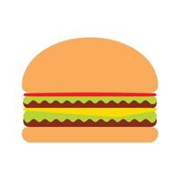 vettore di cartone animato piatto semplice hamburger icona clipart