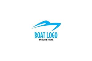 piatto blu a forma di jet boat logo design grafico vettoriale simbolo icona illustrazione idea creativa
