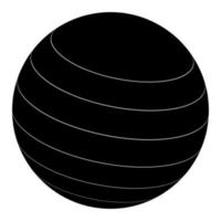illustrazione vettoriale dell'icona della palla fitness isolata su sfondo bianco.