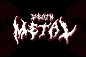 tipografia death metal, spaventoso, horror, elemento vettoriale