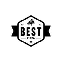 design del logo vettoriale semplice etichetta pizza retrò