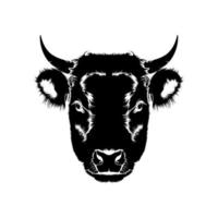 vettore testa di mucca angus buffalo, ispirazione per il design del logo della testa di mucca