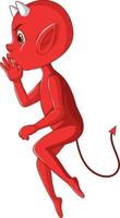 personaggio dei cartoni animati del diavolo su sfondo bianco vettore
