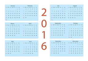 calendario vettoriale 2016