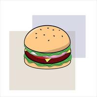 panino hamburger nell'illustrazione vettoriale