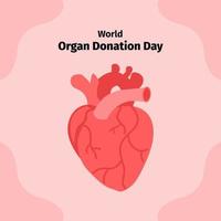 illustrazione del concetto di giornata mondiale della donazione di organi vettore