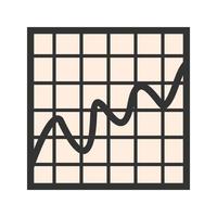 curva a campana sull'icona della linea piena del grafico vettore