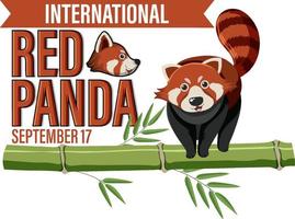 giornata internazionale del panda rosso vettore