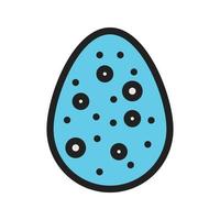icona della linea riempita dell'uovo di Pasqua vii vettore