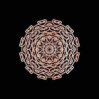 arte vettoriale di motivo circolare a forma di mandala per henné, mehndi, decorazione. illustrazione decorativa in stile etnico orientale colore dorato