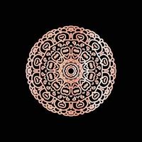 arte vettoriale di motivo circolare a forma di mandala per henné, mehndi, decorazione. illustrazione decorativa in stile etnico orientale colore dorato