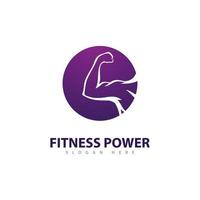 modello di progettazione logo palestra, simboli creativi fitness club vettore