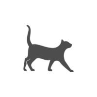 illustrazione dell'icona del logo del gatto vettore