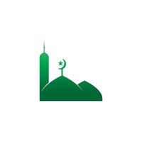 illustrazione del modello di progettazione dell'icona del logo della moschea vettore