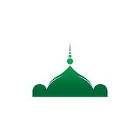 illustrazione del modello di progettazione dell'icona del logo della moschea vettore