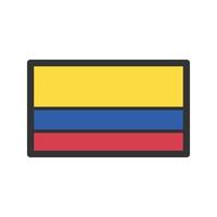 icona della linea riempita colombia vettore