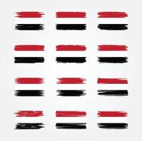 collezioni di pennelli bandiera yemen. bandiera nazionale vettore
