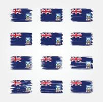collezioni di pennelli bandiera isole falkland. bandiera nazionale vettore