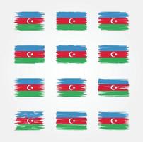 collezioni di pennelli bandiera azerbaigian. bandiera nazionale vettore