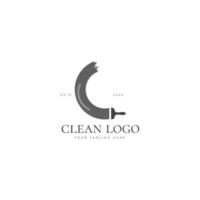 illustrazione dell'icona del design del logo più pulito vettore