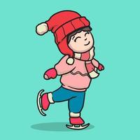 i bambini d'inverno indossano l'illustrazione del maglione vettore