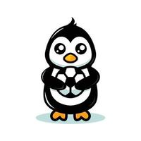 simpatico tema della scuola della mascotte del pinguino vettore