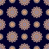 motivo geometrico astratto disegno etnico senza cuciture. tappeto in tessuto azteco ornamenti mandala decorazioni tessili carta da parati. tribale boho nativo etnico turchia ricamo tradizionale sfondo vettoriale