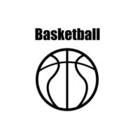 illustrazione dell'icona della palla da basket vettore
