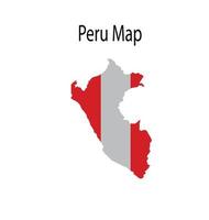illustrazione della mappa del Perù su sfondo bianco vettore