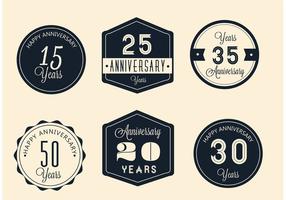 Vector Anniversary Signs