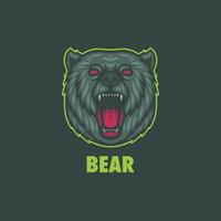 orso mascotte logo vettore