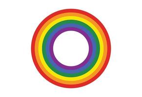 orgoglio a forma di cerchio, colore arcobaleno. concetto di simbolo di orgoglio lgbt vettore