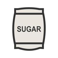 icona della linea riempita con sacchetto di zucchero vettore