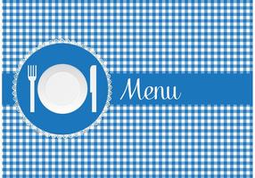 Scheda del menu gratis con il vettore del piatto di carta