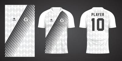 modello di design sportivo maglia bianca da calcio vettore