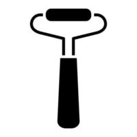 icona del glifo del rullo del viso vettore