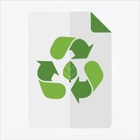 isolato ricicla il documento eps 10 grafica vettoriale