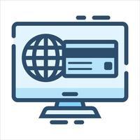 isolato e-commerce tema icone blu eps 10 grafica vettoriale gratuita