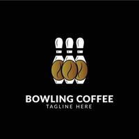 icona di bowling. caffetteria, bar, luogo di ristorazione. puntatore del pittogramma. illustrazione vettoriale. vettore