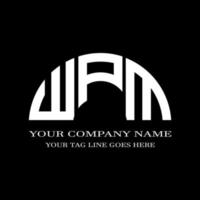 wpm lettera logo design creativo con grafica vettoriale