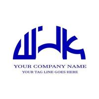 wjk lettera logo design creativo con grafica vettoriale