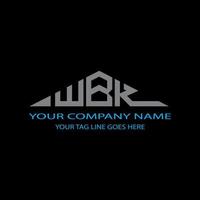 wbk lettera logo design creativo con grafica vettoriale