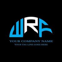 wrf lettera logo design creativo con grafica vettoriale