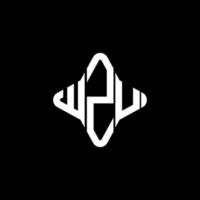 wzu lettera logo design creativo con grafica vettoriale