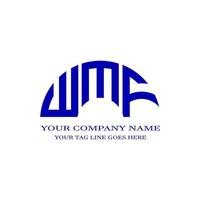 wmf lettera logo design creativo con grafica vettoriale