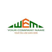 wem lettera logo design creativo con grafica vettoriale