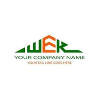 wek lettera logo design creativo con grafica vettoriale