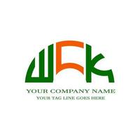 wck lettera logo design creativo con grafica vettoriale