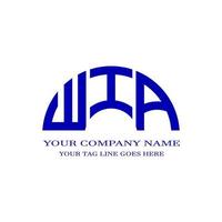 wia lettera logo design creativo con grafica vettoriale